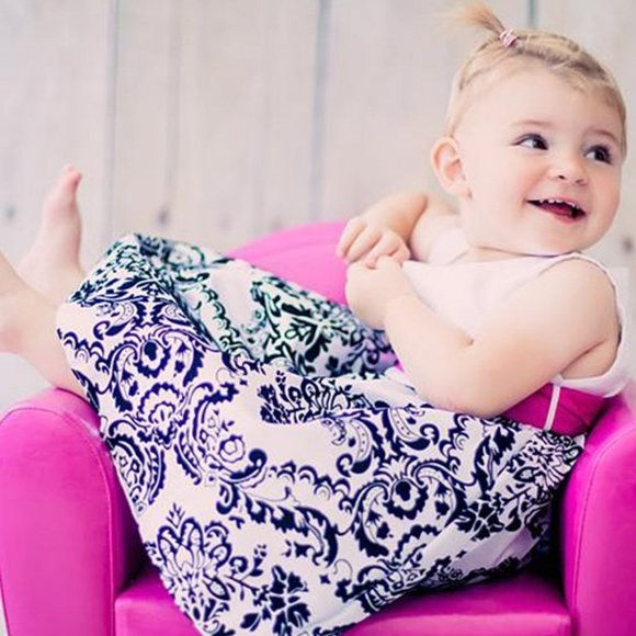 NWT ~ Kids Dream Fuchsia Flourish Sash Dress & Headband 6-9 Months - Picture 2 of 6